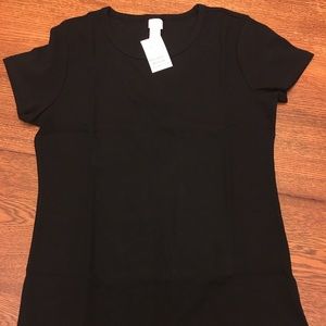 Black Ribbed H&M Tee Size XL
